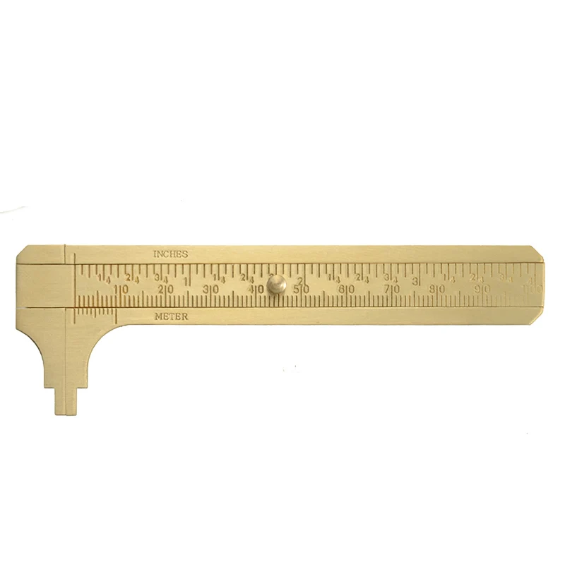 100 мм штангенциркуль мини латунный Карманный раздвижной штангенциркуль измерительная линейка деликатные предметы микрометрический инструмент точность