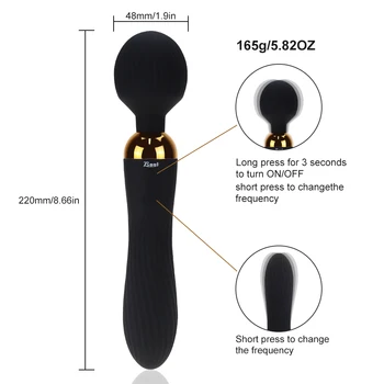 AV Vibrators 10 Speeds Magic Wand Body Massager G spot Ciltoris Sex Toys For Woman Magnetic Rechargeable Female Sex Products 2