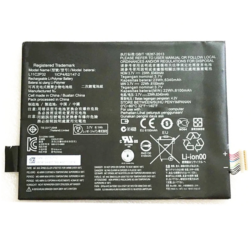 6340 мА/ч, L11C2P32 L12D2P31 Батарея для lenovo IdeaTad S6000 S6000-H A7600 A7600-HV A7600-F S6000L-F A10-80HC аккумулятор
