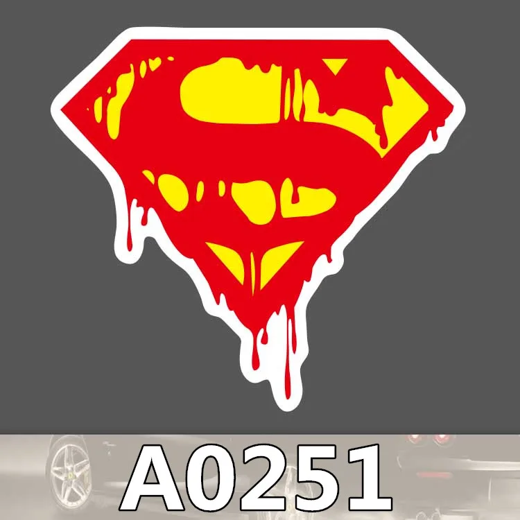 Супер наклейки герои DC Бэтмен Супермен Водонепроницаемая наклейка из ПВХ для детей багаж ноутбук скейтборд Автомобиль Велосипед - Цвет: A0251