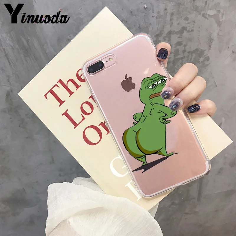 Yinuoda лягушонок Пепе Модный чехол для телефона чехол для iphone 8 7 6 6S Plus X XS max 10 5 5S SE XR Coque Shell - Цвет: 1