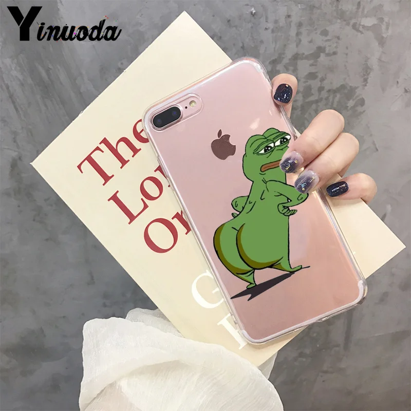 1 Yinuoda лягушонок Пепе Модный чехол для телефона чехол для iphone 8 7 6 6S Plus X XS max 10 5 5S SE XR Coque Shell - Цвет: 1