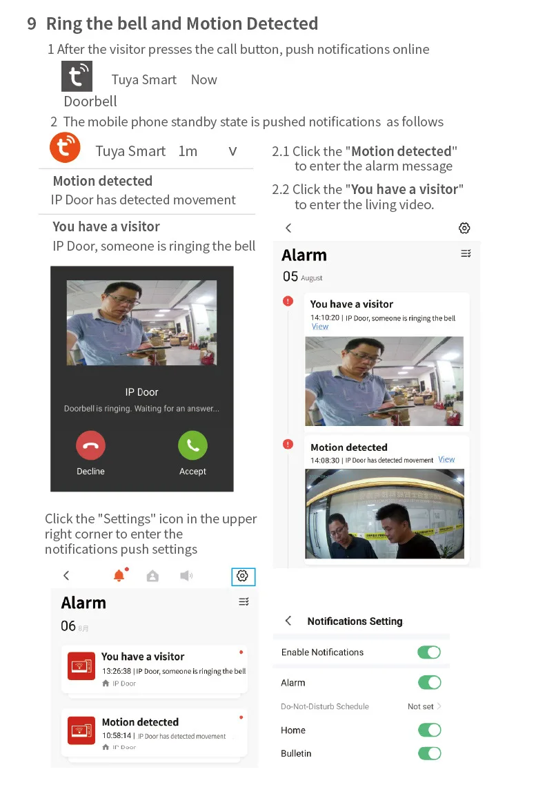 intercom doorbell 1080P Tuya App IP Video Doorbell Smart Home Security  System Wireless Remote Phone Intercom Viewer Night Vision Camera Door Bell intercom screen