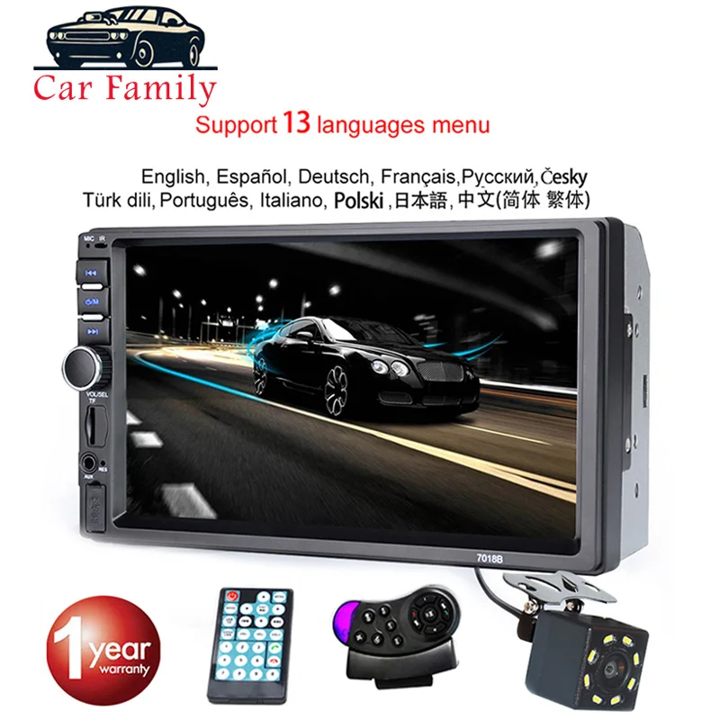 Автомагнитола 2 Din с Bluetooth 7-дюймовым сенсорным экраном FM-радио mp5-плеером SD-картой