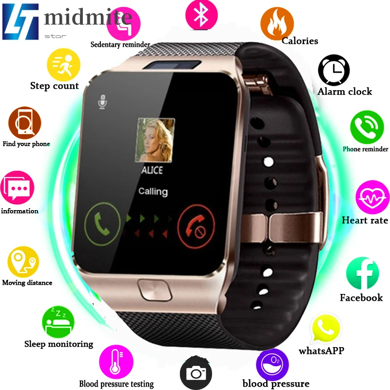 

Smart Watch DZ09 Smart Clock Support TF SIM Camera Men Women Sport Bluetooth Wristwatch for smart electronics