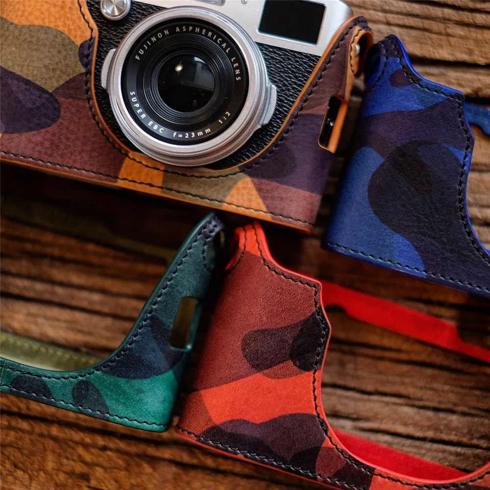 

Cam-in LCP-001 leather camera protective case Camouflage style camera leather case for Fujifilm X100L