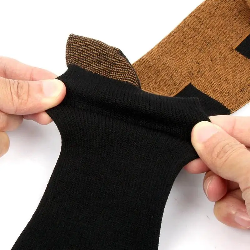 Compression Socks 1 Pair Unisex Copper Anti Fatigue Pain Relief Knee High 15-20 mmHg For ONDREJ