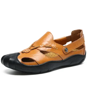 

male comfort sandale sandales masculino masculina unisex homens sandalhas leather sandalias homme hole genuine sandles rubber s