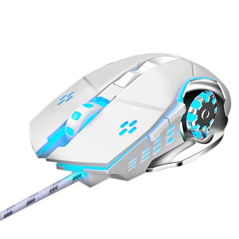 2500 dpi профессиональная Проводная игровая мышь пульсирующая подсветка светодиодный оптический USB компьютерная мышь немой Механическая мышь для ПК ноутбука