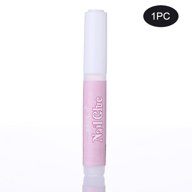 Art Glue Set for Fake Nail Fast-Dry Adhesive Acrylic False Tips 3D Decoration Nail Rhinestone Nail Glue Manicures Tool