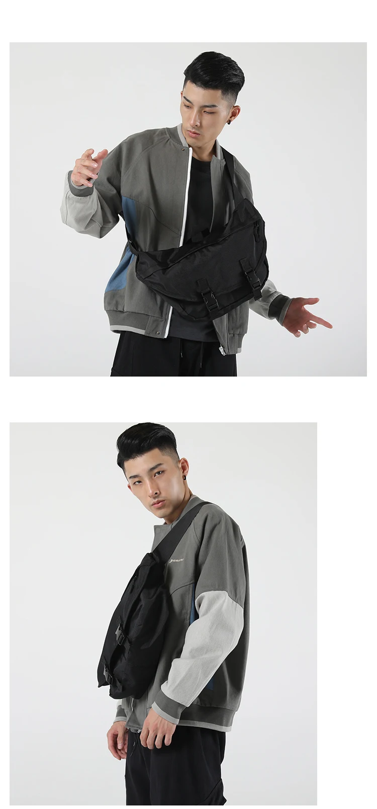Fashion Crossbody Bags for Men Multifunction Waterproof Large Shoulder Bags Streetwear Male Nylon Messenger Chest Bags Bolsa