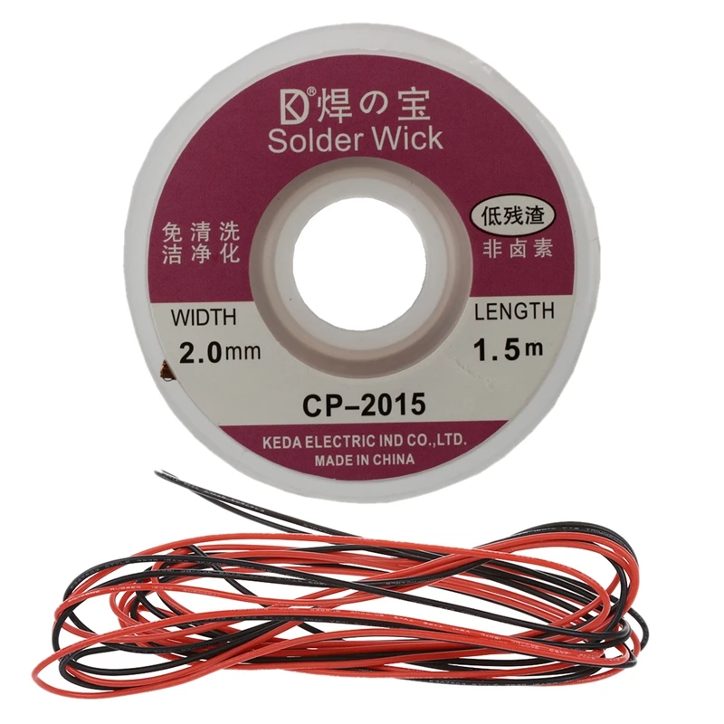 2Pcs Solder Wick Remover Desoldering Braid Wire Sucker Cable Fluxed FluxJC G2