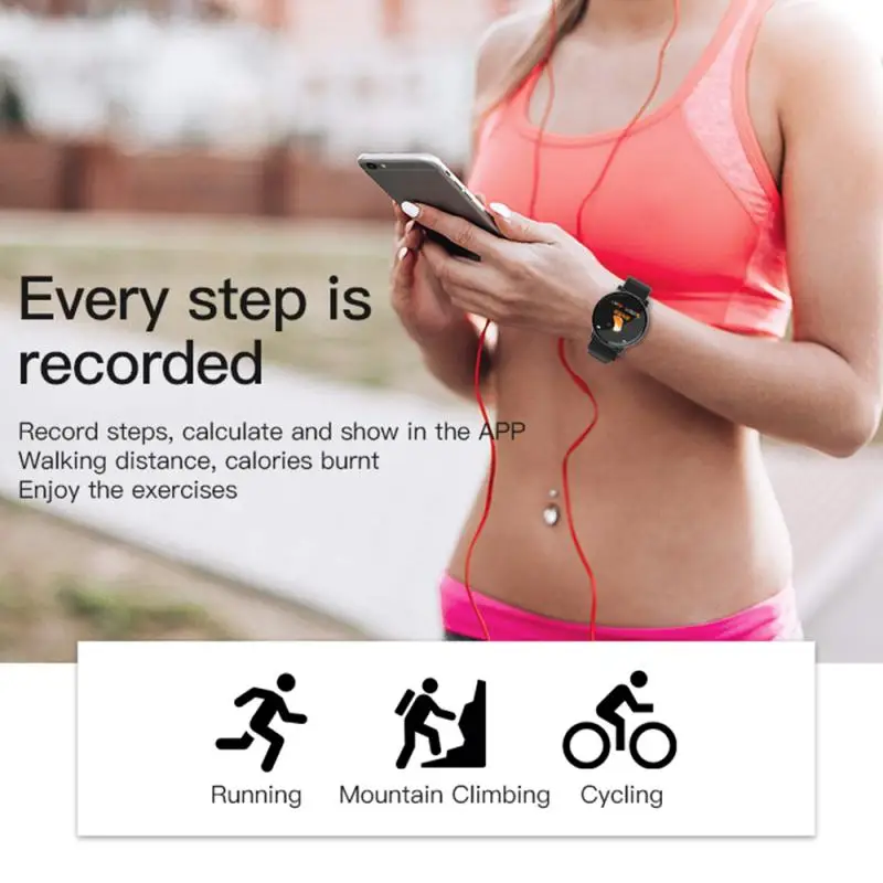Спортивные Смарт часы Bluetooth для мужчин и женщин измерение артериального давления