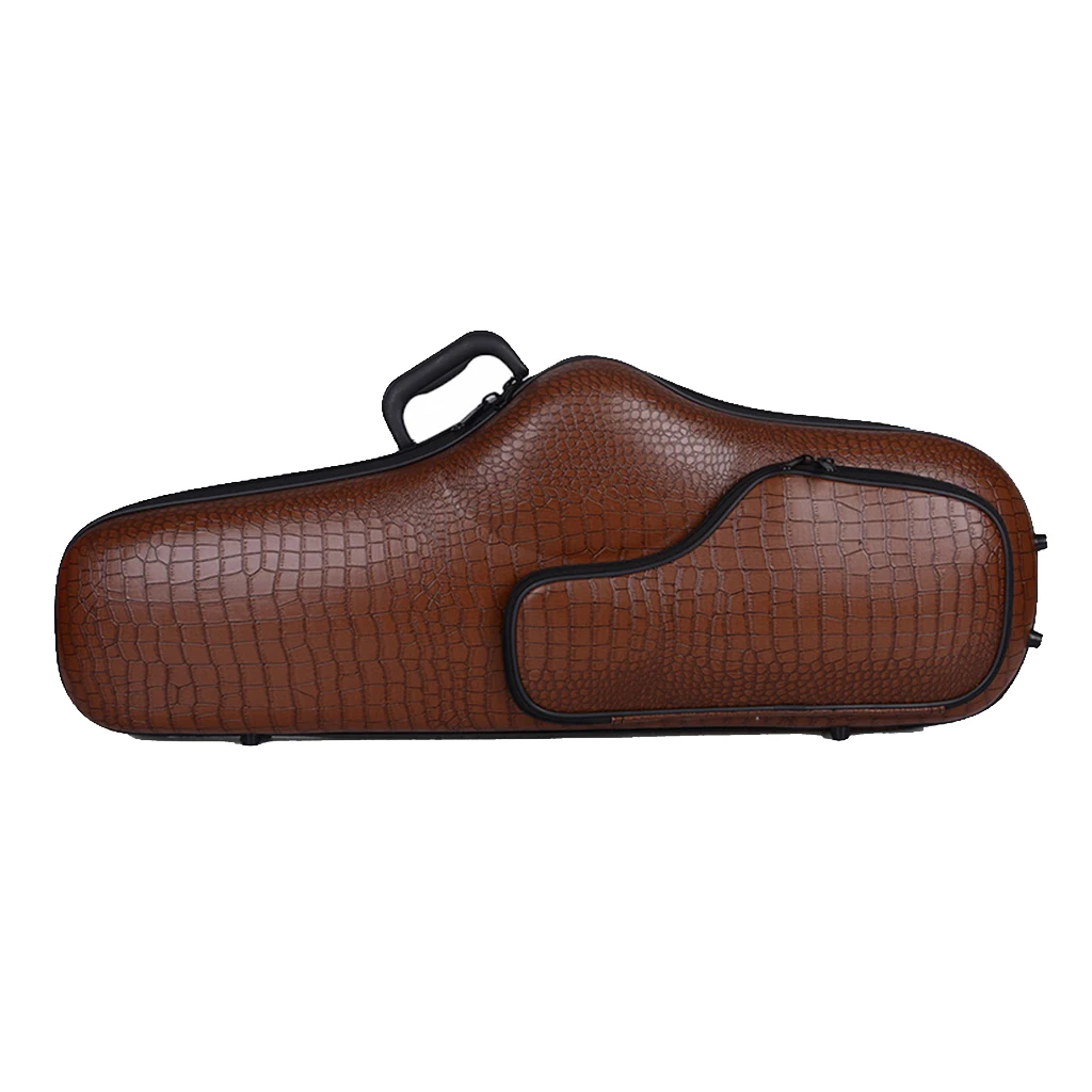 Alto B-flat Saxophone Case with Hand Strap Light weight Brown Pattern