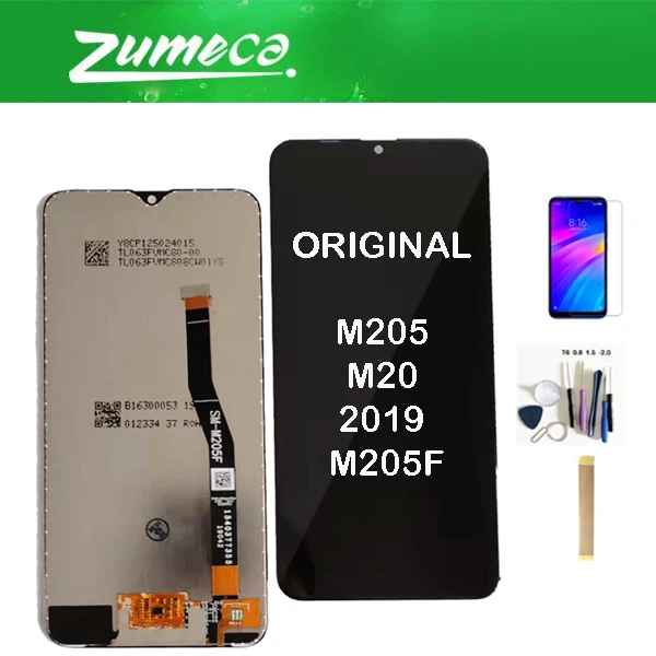 Pаспродажа Оригинальный Для samsung Galaxy M205 M20 2019 M205F ЖК дисплей сенсорный датчик экрана в сборе с комплектом