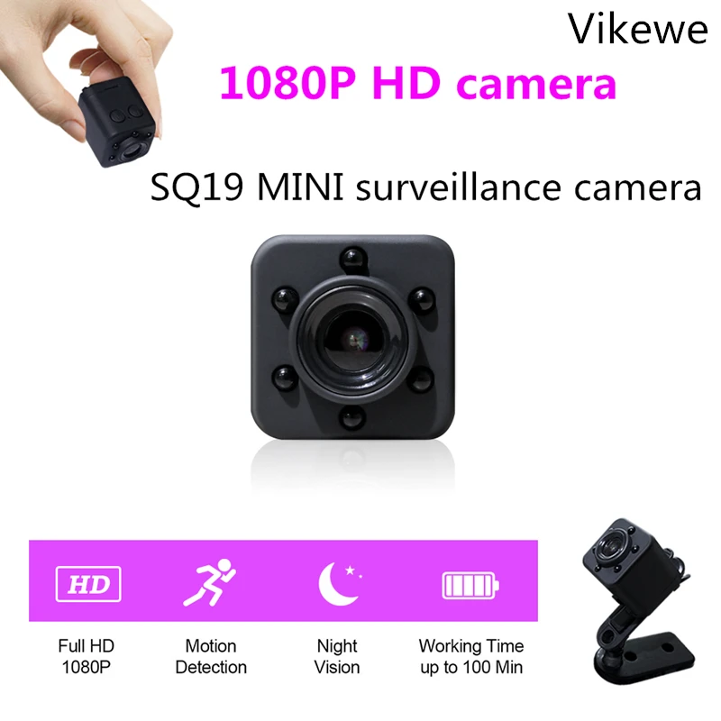 Беспроводная мини камера Vikewe SQ19 HD 1080P датчик ночного видения|Видеорегистраторы| |