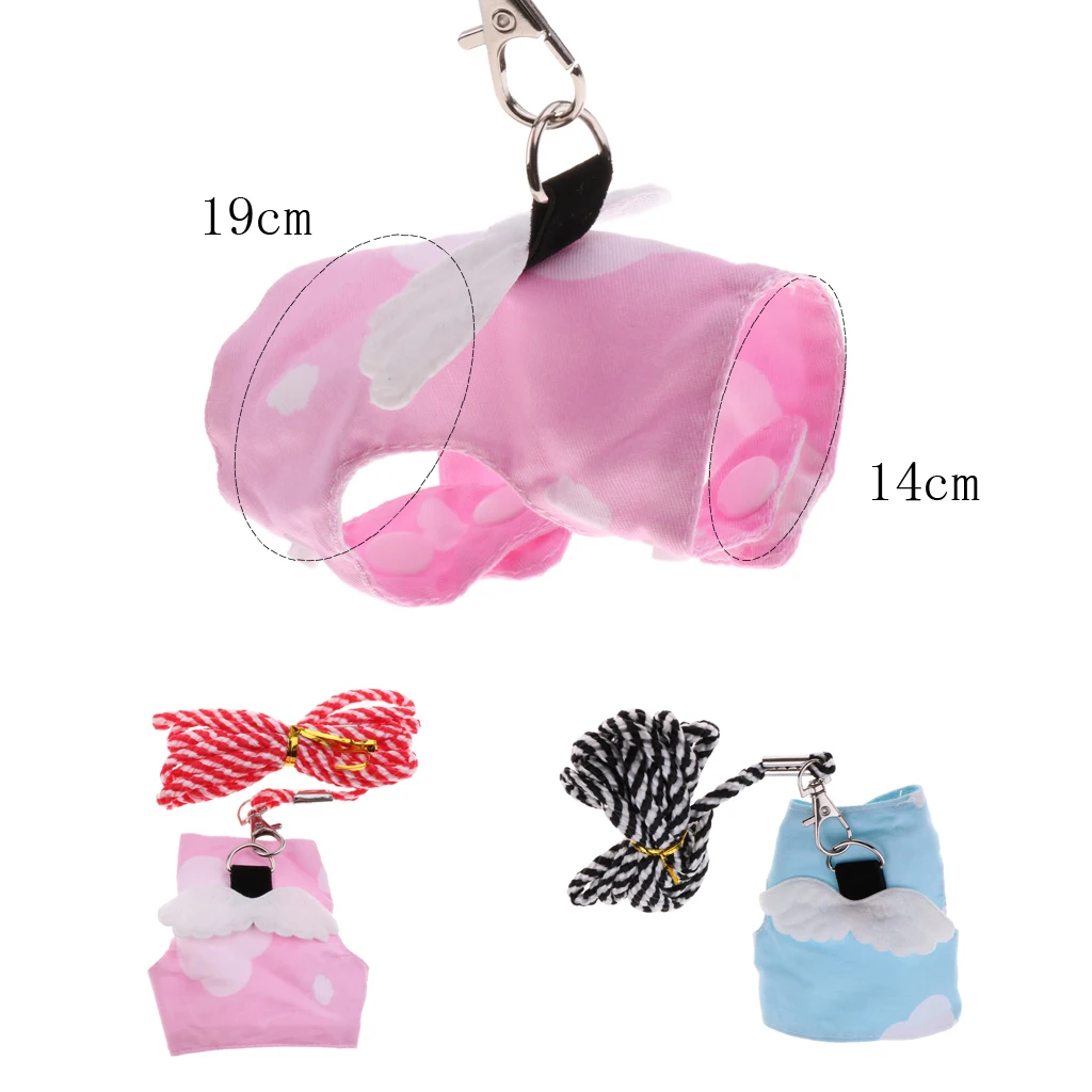 Harness and Leash for Walking Adjustable Soft Mesh Pet Vest with Lead for Kitten Puppy Rabbit, 2 Colors to Choose