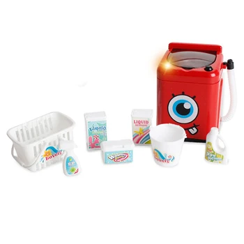 

Electronic Mini Washing Machine Baby Toy Washing Machine Set Simulated Home Appliances Simulation Kids Children Pretend Play T