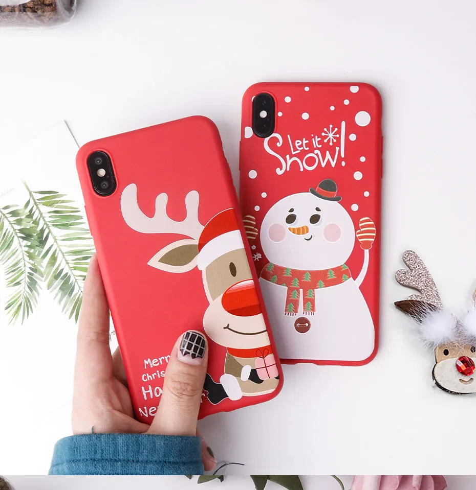 ZNP силиконовый чехол для iphone 11 Pro 6 6s 7 8 Plus чехол для телефона Санта Клаус Рождество для iphone X XS Max XR 11 ТПУ мягкий чехол