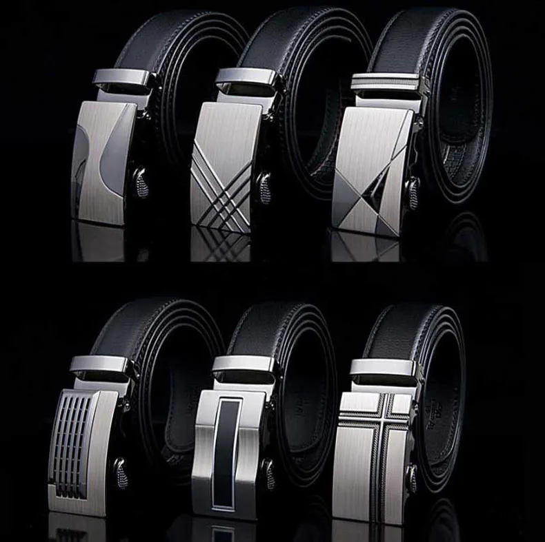 

Mens Business Style Belt Designer Leather Strap Male Belt Automatic Buckle Belts For Men Top Quality Girdle Belts For Jeans