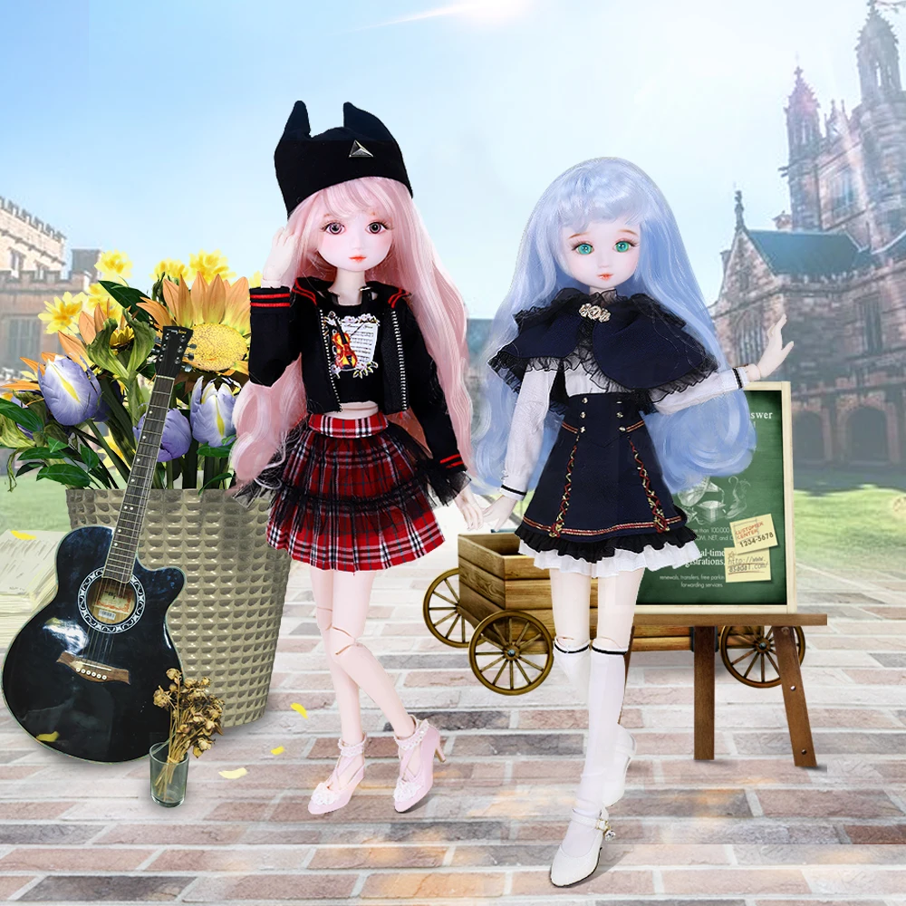 

Diary Queen 1/4 BJD Blyth Doll Joint Body campus girl series can open brain suit doll with makeup Gift box gift toys ICY,SD