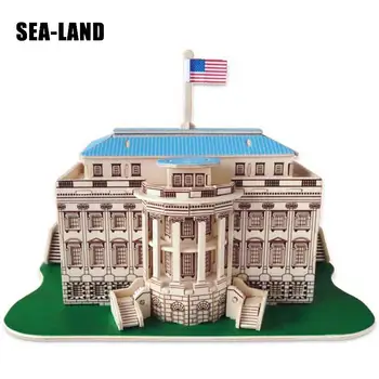 

Kids Toys Wooden 3D Puzzle For Children White House A Montessori Educationaly Diy Toy Challenge Wisdom A Gift For Kids Or Adult