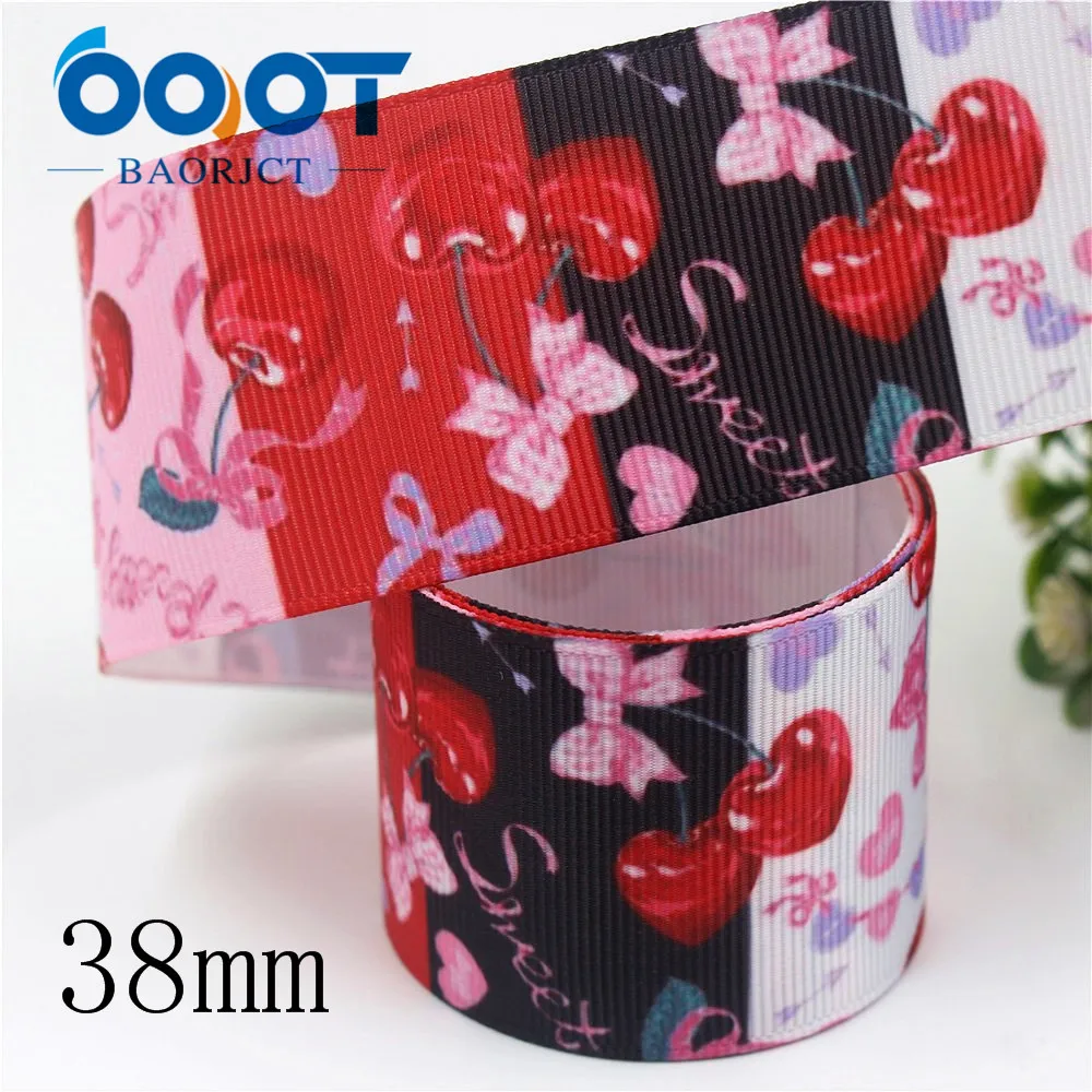 OOOT BAORJCT I-19906-2093, 38 мм, 10 ярдов мультфильм тепловой передачи печатных корсажные ленты, одежда лук крышка DIY украшения