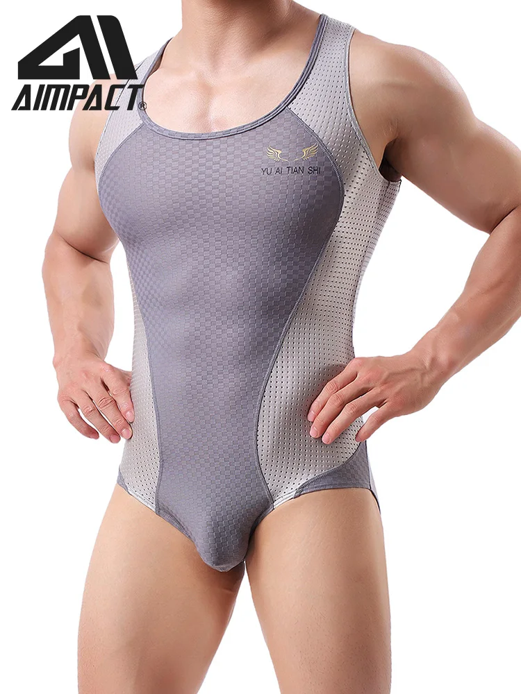 One-Piece Bodysuits Breathable Training Body Mesh Vest Men's Underwear Jumpsuit Underwear shirts Sexy Singlet Quick Dry for Men 2023 women christmas sexy backless mesh sequins burgundy black bodycon jumpsuit designer high street rompers