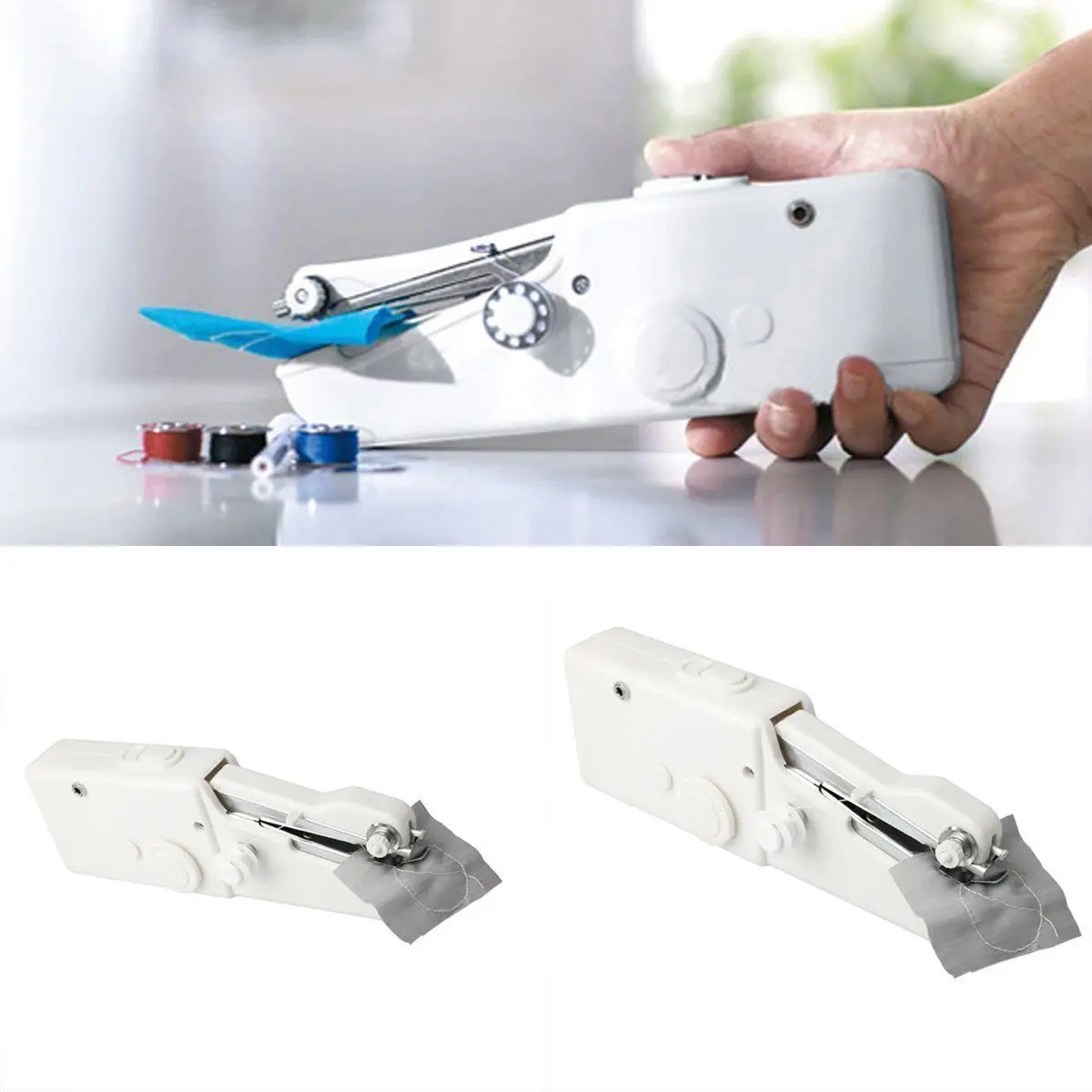 2019 Mini Portable Handheld sewing machines Stitch Sew needlework Cordless Clothes Fabrics Electric Sewing Machine Stitch Set