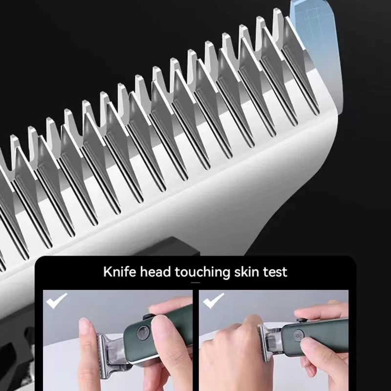 Kemei Professional Barber Hair Trimmer T-blade Dry-shaving and Fading Hair Clipper All-around Outlining Close-cutting Machine 5
