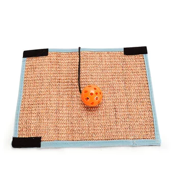 

Cat Scratcher Post Scratching Mat with Bell Ball Wrap Around Pole Sisal Blanket Scratcher Cat Scratch Play Toy