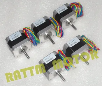 

New products!!! 5PCS Nema17 stepper motor 34mm / 38oz-in/1.2A 4 Leads for 3D Print / Robot / CNC Router Milling Machine