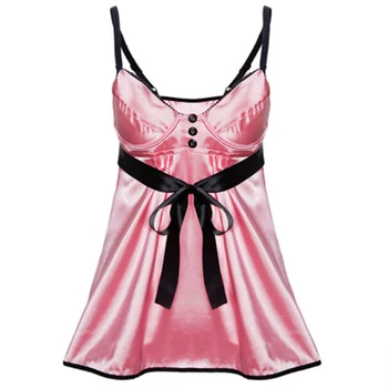 

POPALIA Women V Neck Nightgowns Sexy Bow Sling Nightdress Ladies Sexy Home Sleepshirts Dress Drop