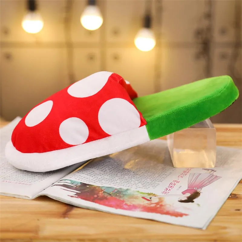 Игра Аниме Супер Марио обувь мультфильм милые маскарадные костюмы реквизит труп Цветочные шлепанцы домашняя хлопковая обувь Рождественский Забавный подарок