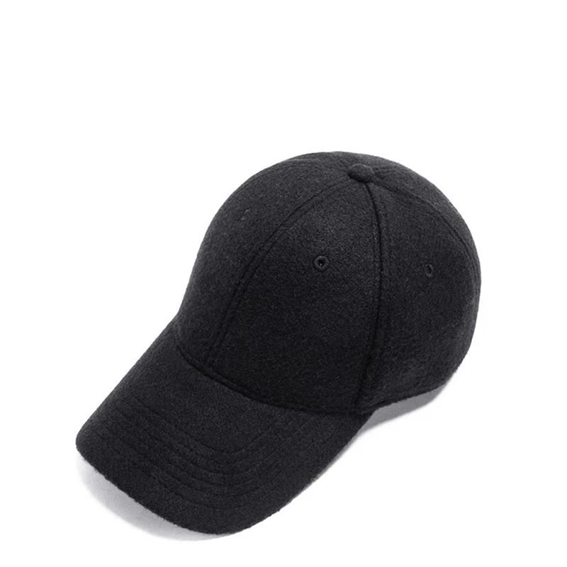 Осень и зима новая Толстая шерстяная бейсболка Мужская и женская уличная Теплая Бархатная холодная шапка