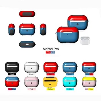 

Silicone Case TPU+PC Cover for Apple Airpods Pro TWS Bluetooth Earphone