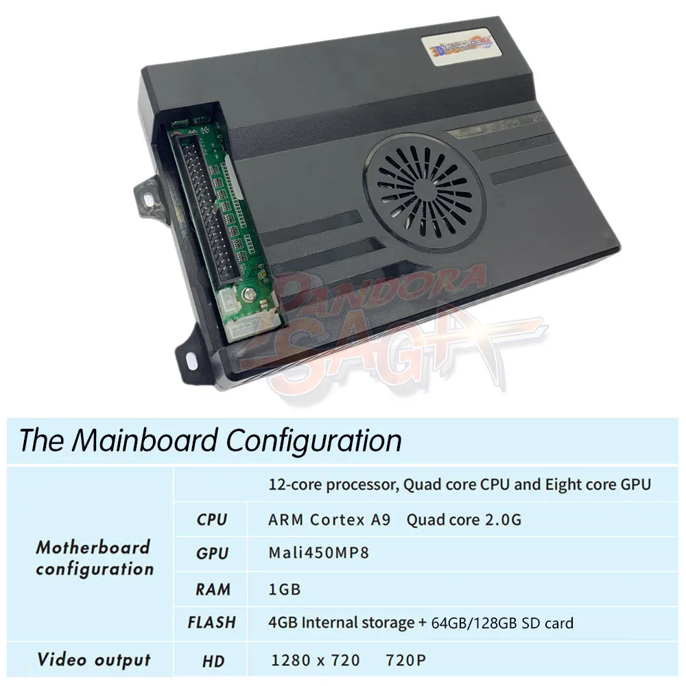 3D Pandora Saga Box, 10000 in 1, Arcade board Wifi, 128G SD Card