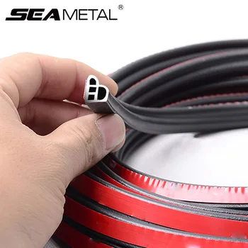 

Car Door Protector Rubber Seal Strip Double Layer Seal Adhesive Sticker Noise Insulation Weatherstrip Auto Interior Accessories