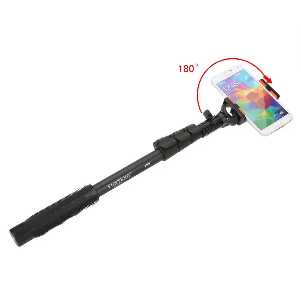 YUNTENG C-188 Выдвижная селфи палка Штатив Адаптер с зажимом для iPhone samsung смартфон Huawei sony Gopro DSLR камера