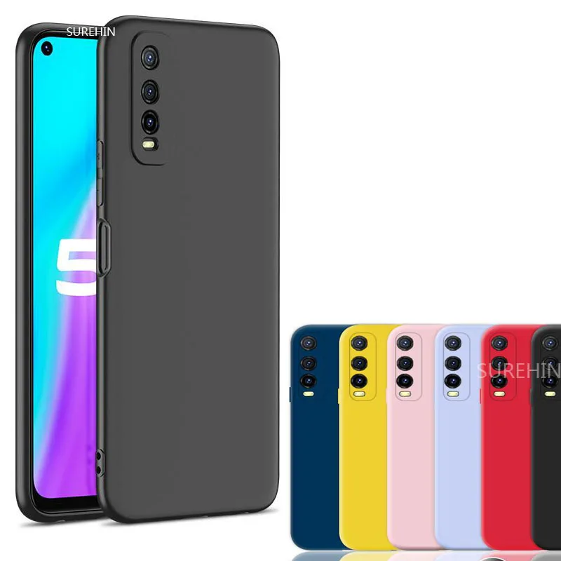 SUREHIN силиконовый чехол для VIVO Y20 крышка цвета: черный фиолетовый красный голубой и