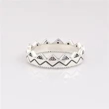 Кольцо из стерлингового серебра 925 пробы, геометрическое кольцо с короной для девочек, подарок на день рождения