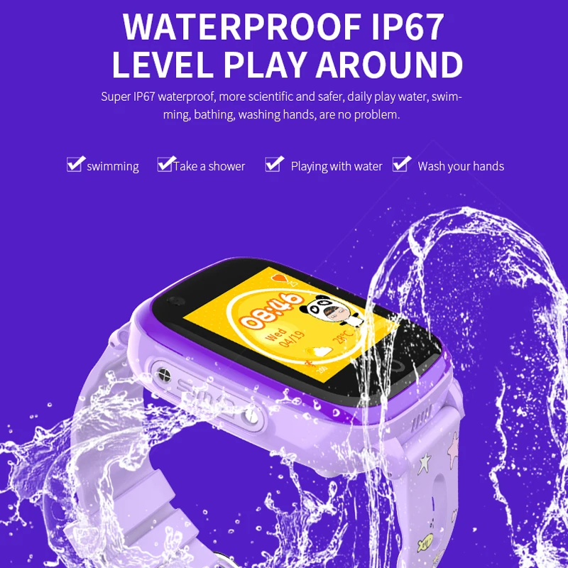  696 DF33Z 4G Smart Kids Watches Waterproof video call One-click SOS for help Camera WIFI GPS locati