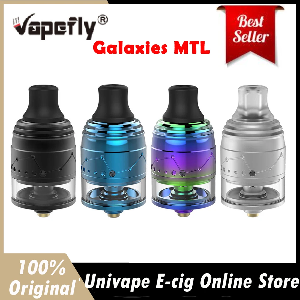 Оригинальный Vapefly галактик MTL RDTA Tank 2 мл распылитель 22 мм Одиночная катушка