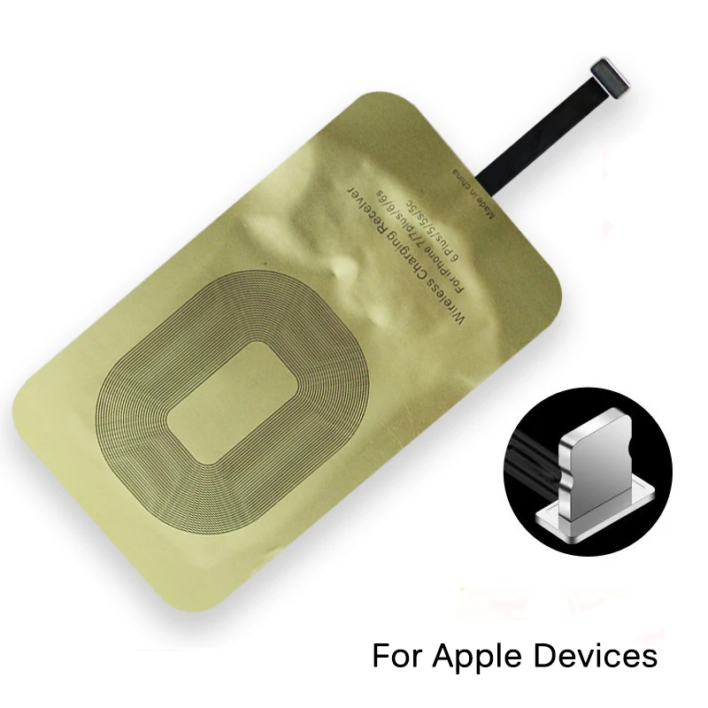 Qi беспроводной зарядный приемник для iPhone 7 6s Plus 5s Micro usb type C универсальное Быстрое беспроводное зарядное устройство для samsung huawei Xiaomi - Тип штекера: ForiPhone