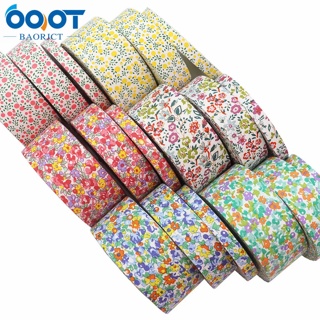 Double-Sided Flowers Cloth Ribbons 5Yards 38MM DIY Crafts Hairclip Apparel Accessories and Sewing Decorations ribbon decoration ribbon supplies sewing ribbon