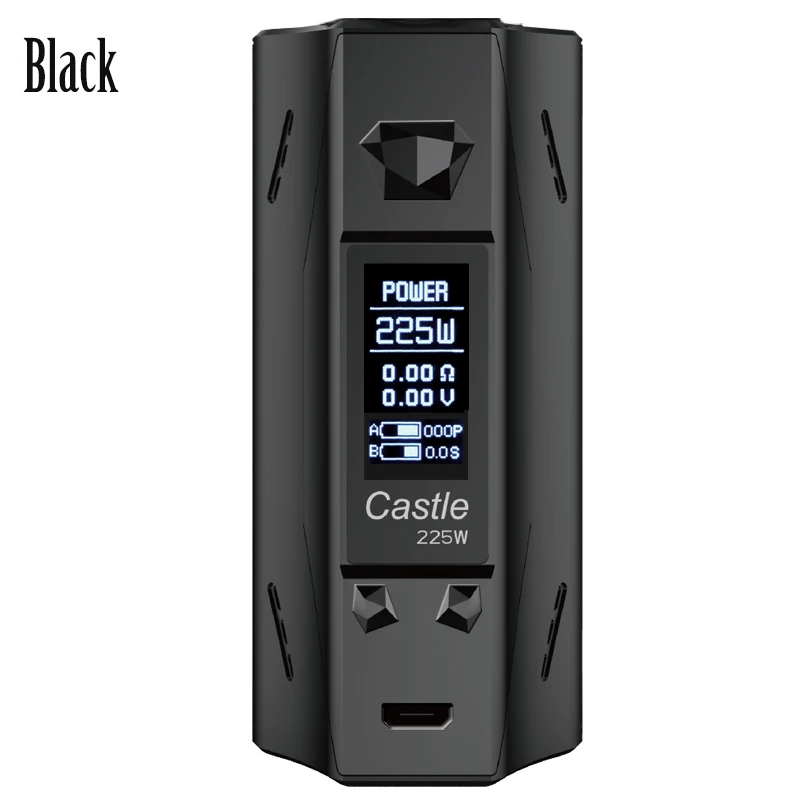 Оригинальный квадроцикл замок 225 Вт коробка модов комплект с TC Vape без 18650 батареи
