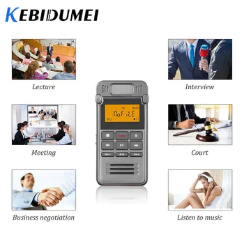

Kebidu Portable Lectures Mini Voice Recorder Conferences A-B Repeat 8GB Noise Canceling Sound MP3 Player Dictaphone USB Charging