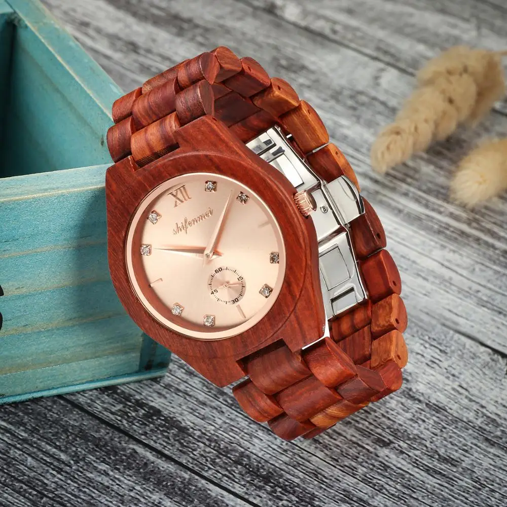 

Shifenmei Wooden Watch Woman 2019 Wood Watch Ladies Top Luxury Brand Quartz Bracelet Wristwatch Gifts For Women Relogio Feminino