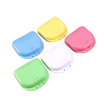 

Retainer Case 5Pcs Mouth Guard Case Orthodontic Retainer Box Denture Storage Container