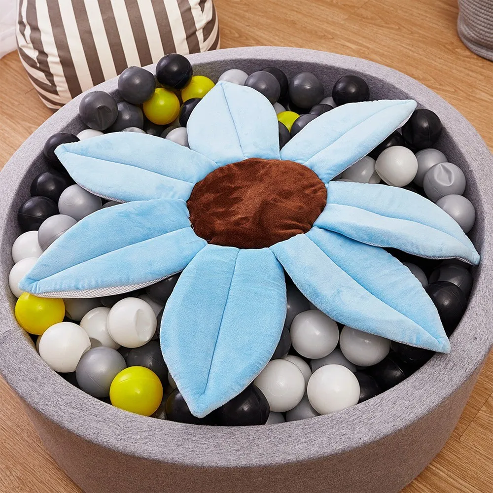 Baby Shower Blooming Flower Newborn Bathtub Foldable Lotus shape Cushion skin Bath pad portable bath tub Soft Seat Play mat - Цвет: E